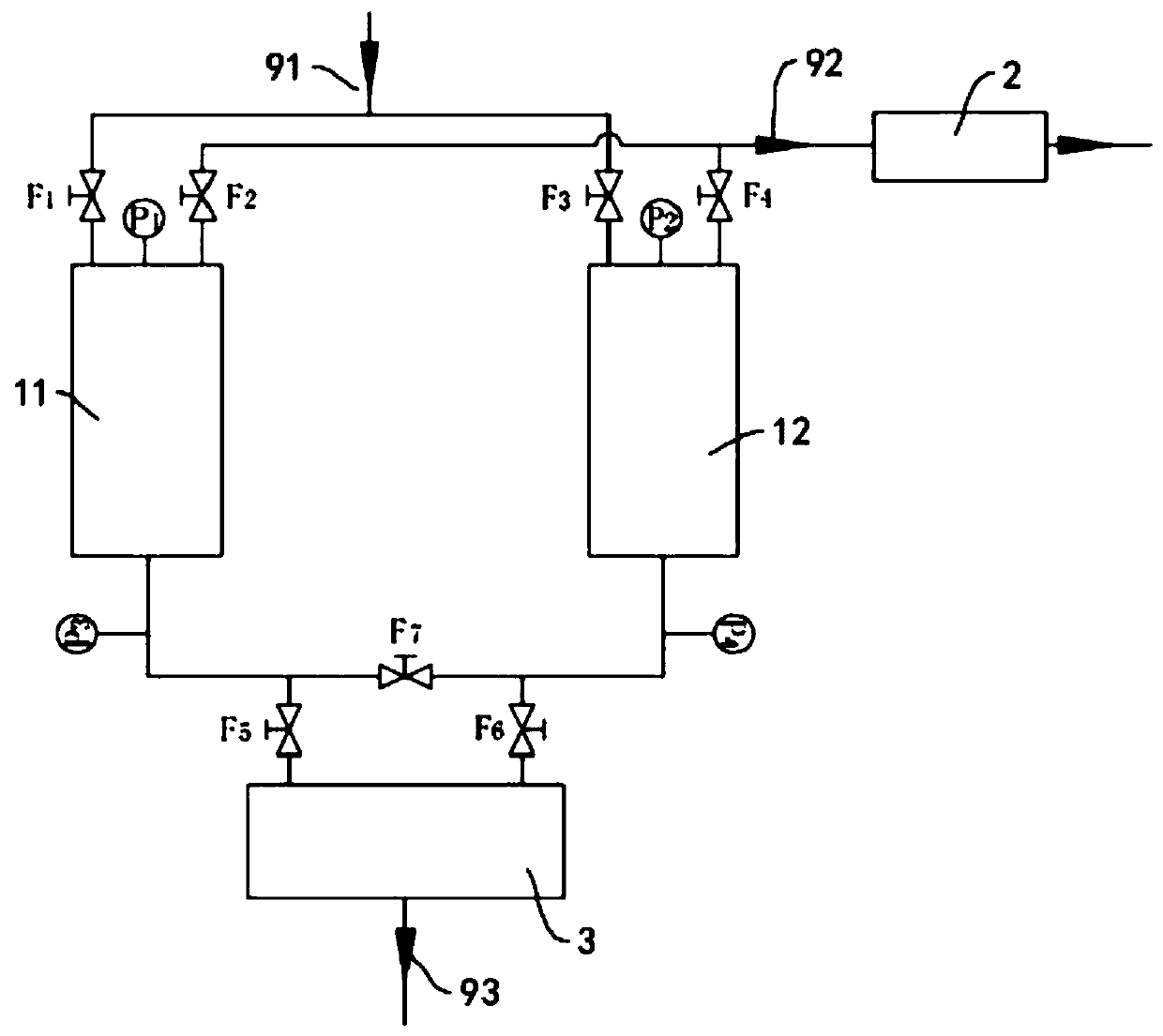 VPSA (Vacuum Pressure Swing Adsorption) oxygen generator module based on intelligent pressure control, and oxygen generation method of module