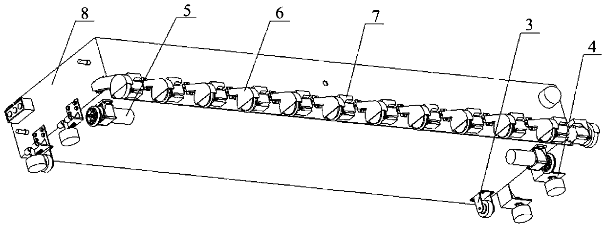 Bullet train chassis oxidization film automatic grinding system