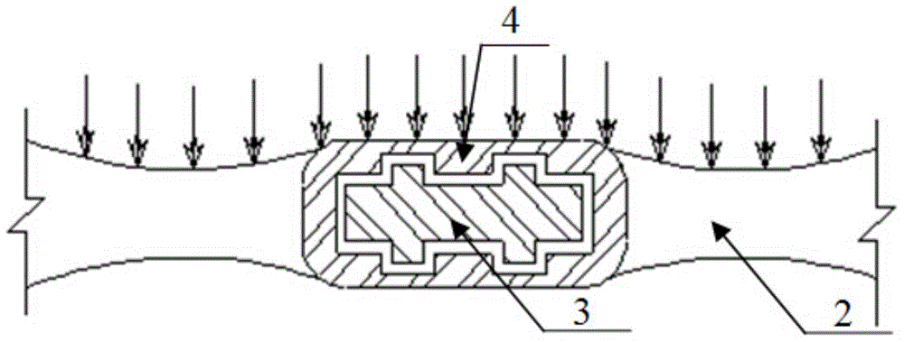 A kind of unbonded prestressed geogrid with anti-bending performance