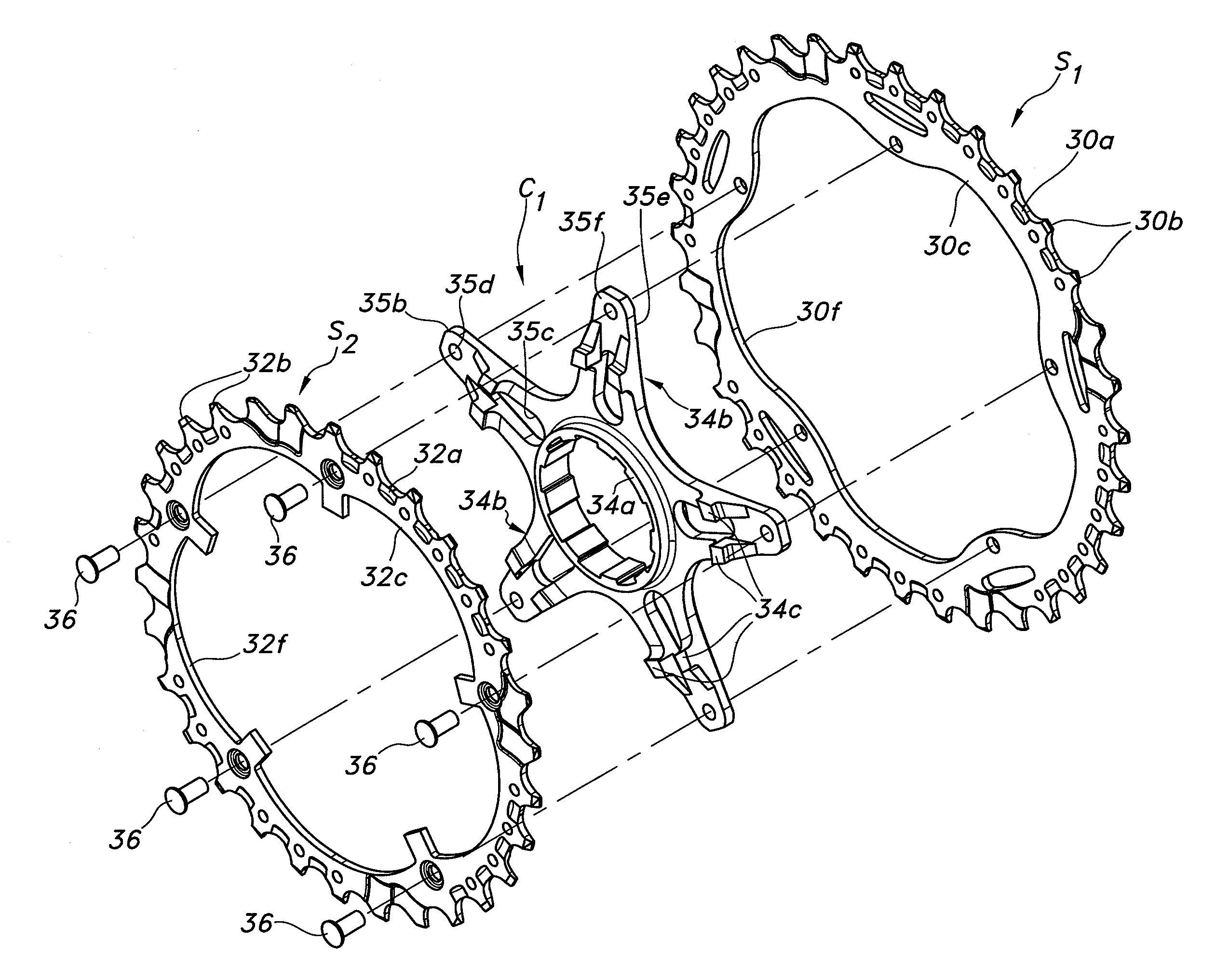 Bicycle rear sprocket assembly