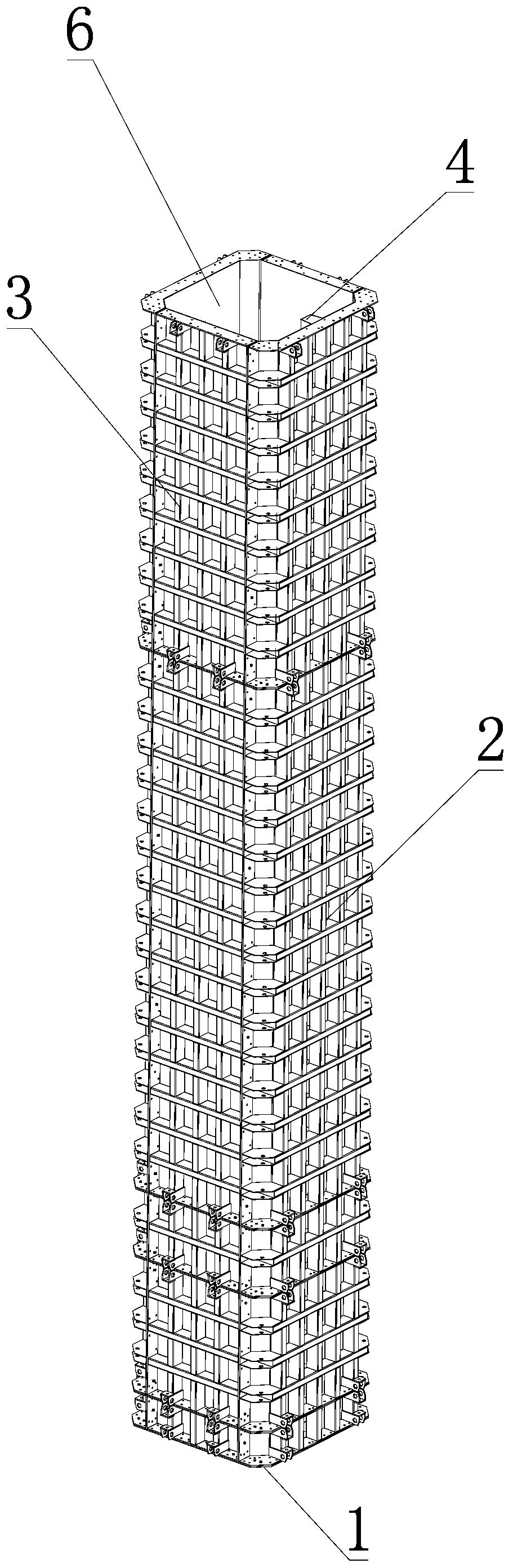 Modular mold for prefabricated upright post pouring