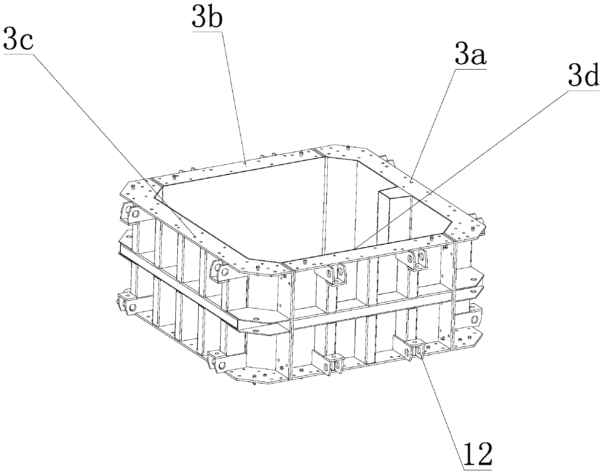 Modular mold for prefabricated upright post pouring