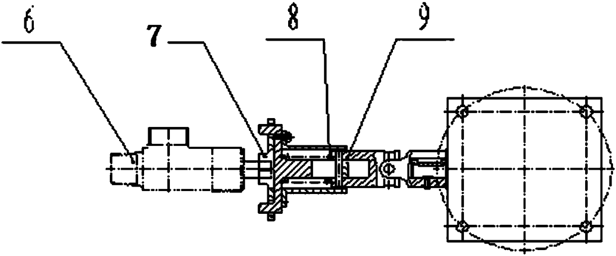 Valve opening device for uranium hexafluoride pressure heating tank