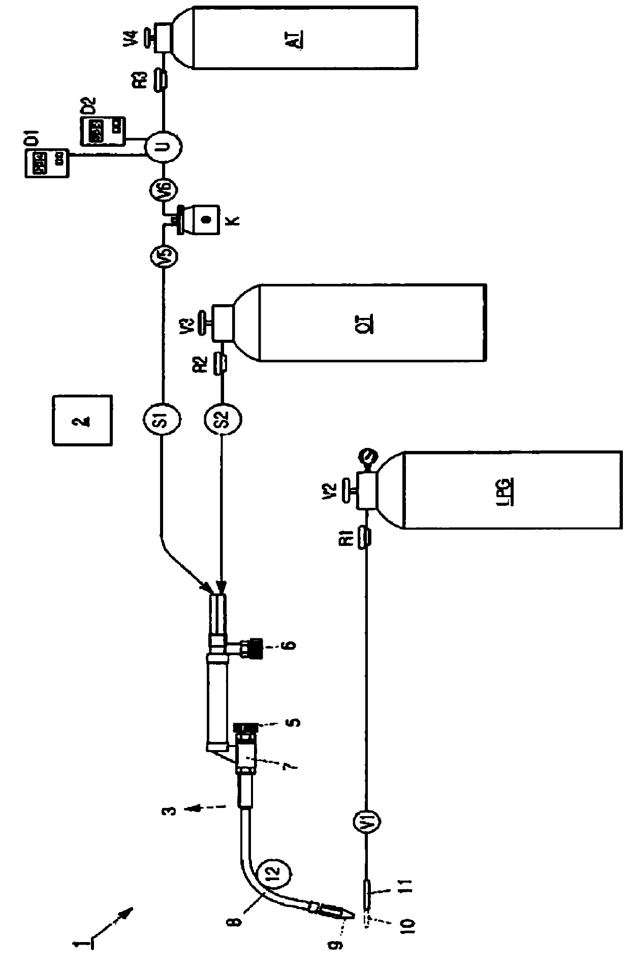 Fuel-saving gas welding device