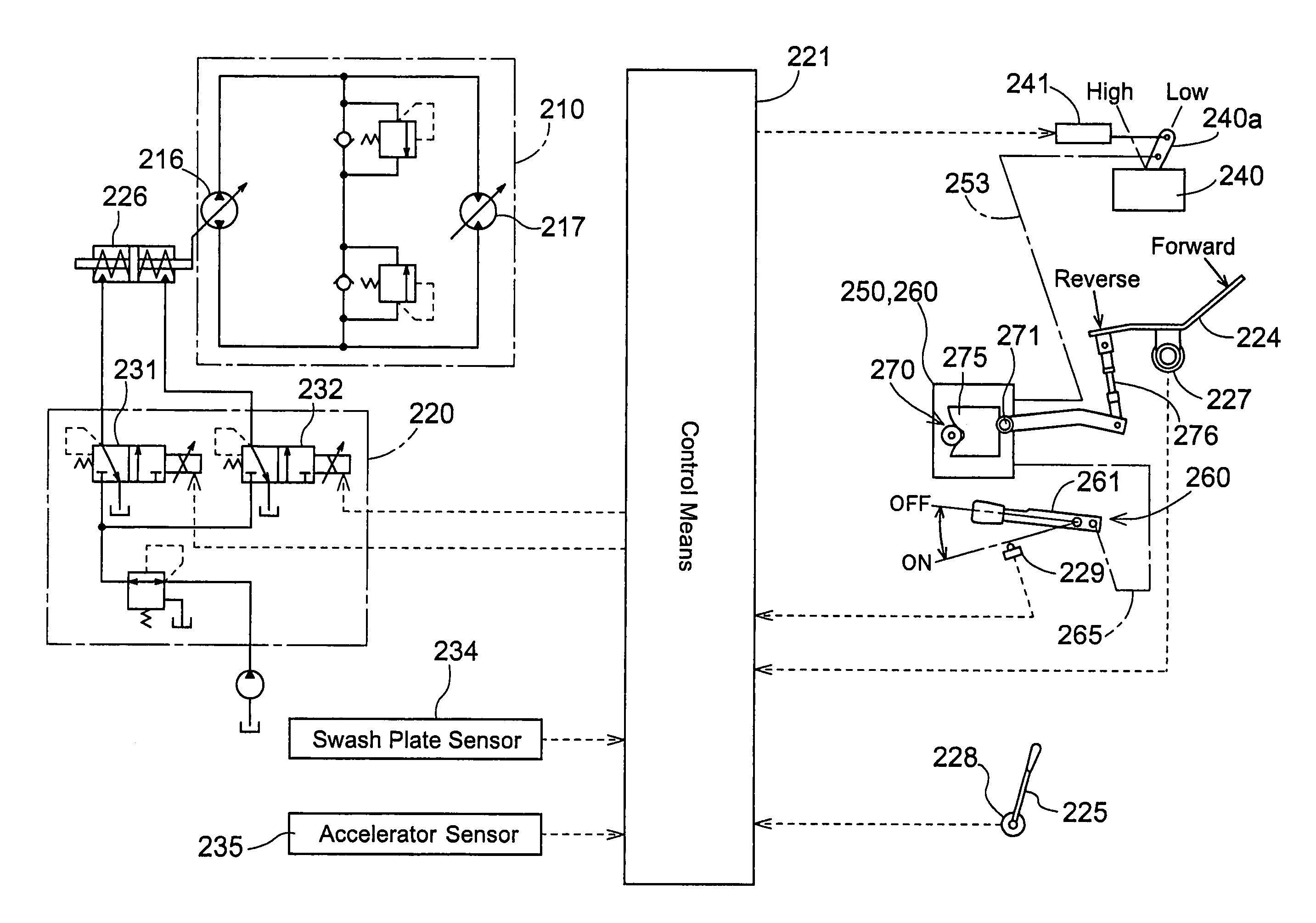 Load control structure for work vehicle