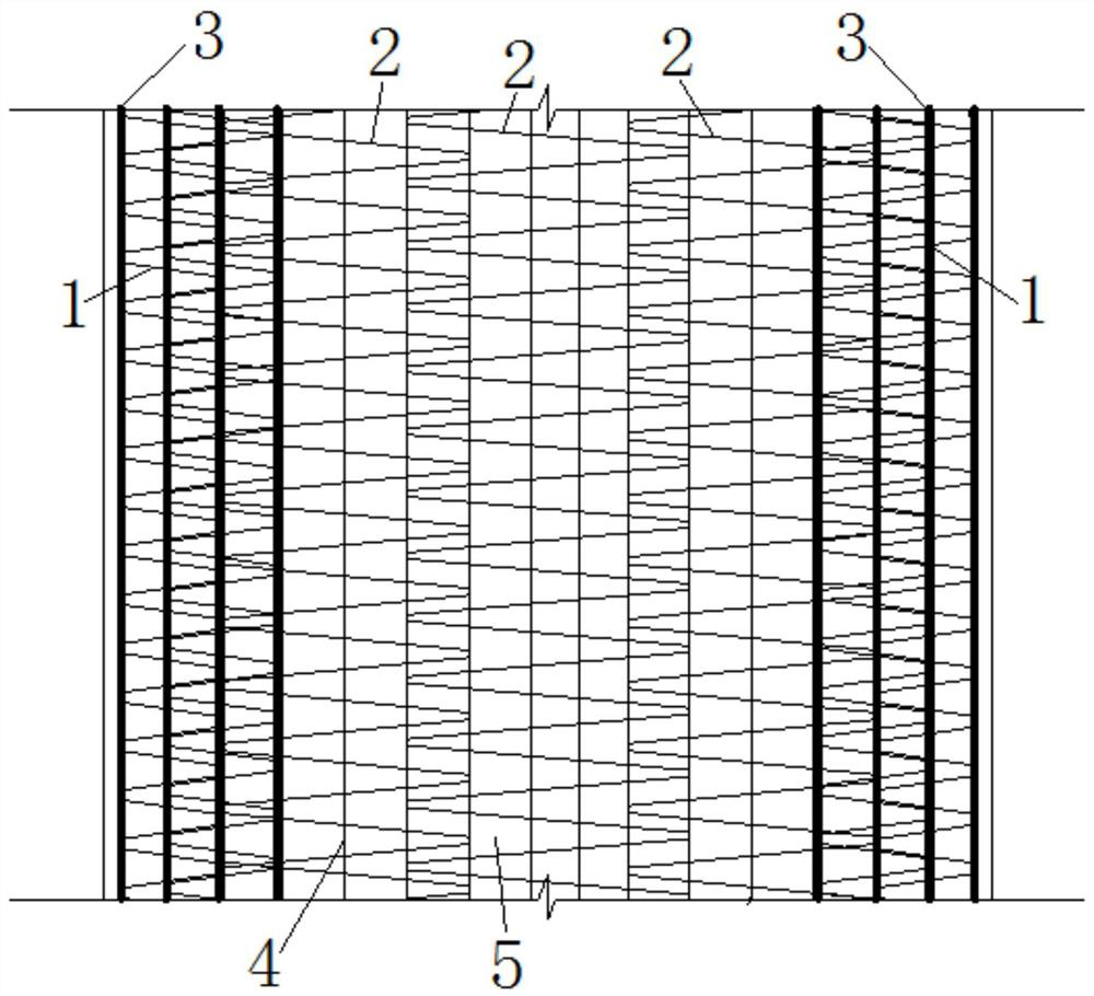 Composite spiral stirrup confined concrete shear wall structure and construction method thereof