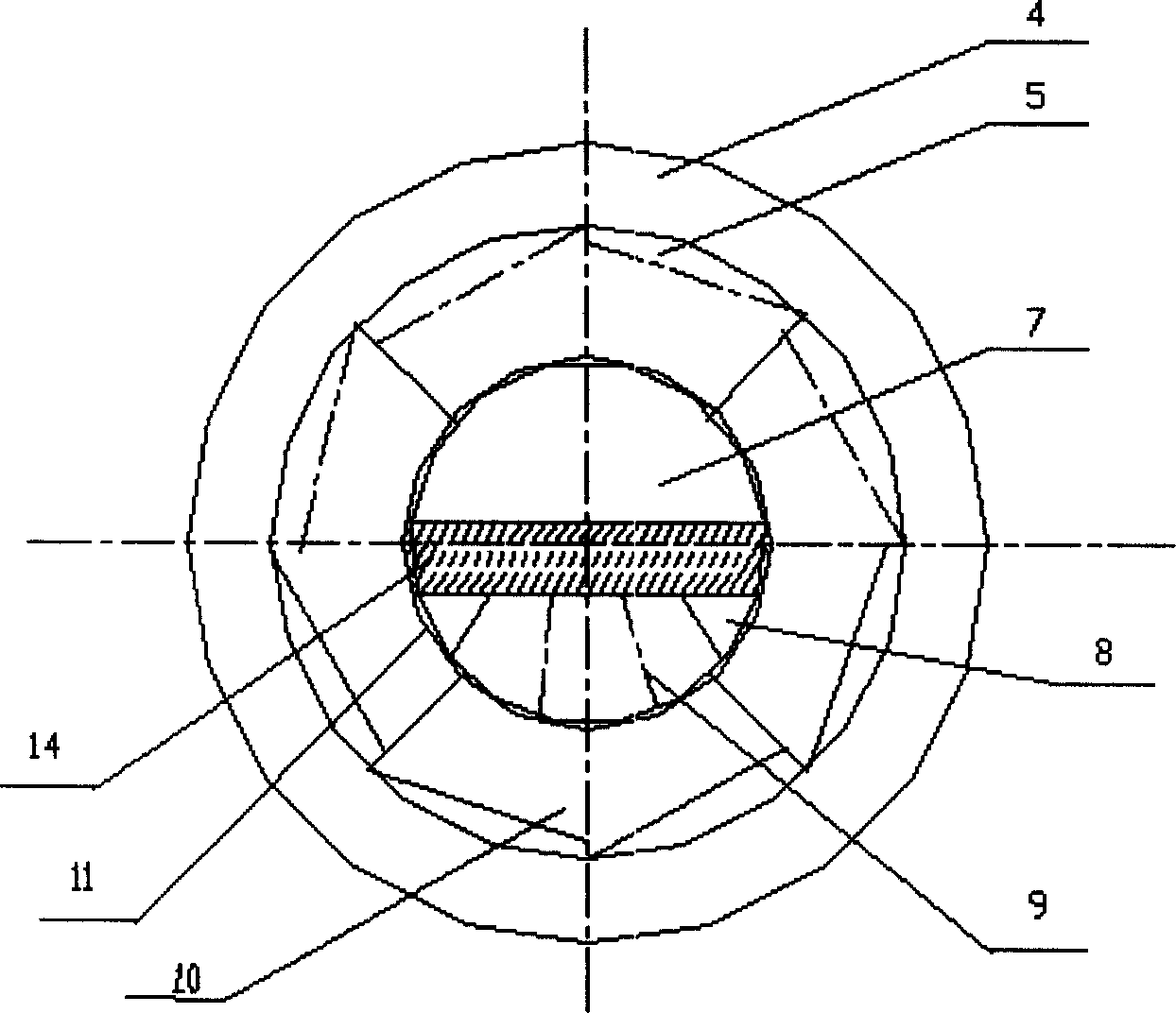 Circularly shirl coal powder burn device with various concentration coal powder pipe