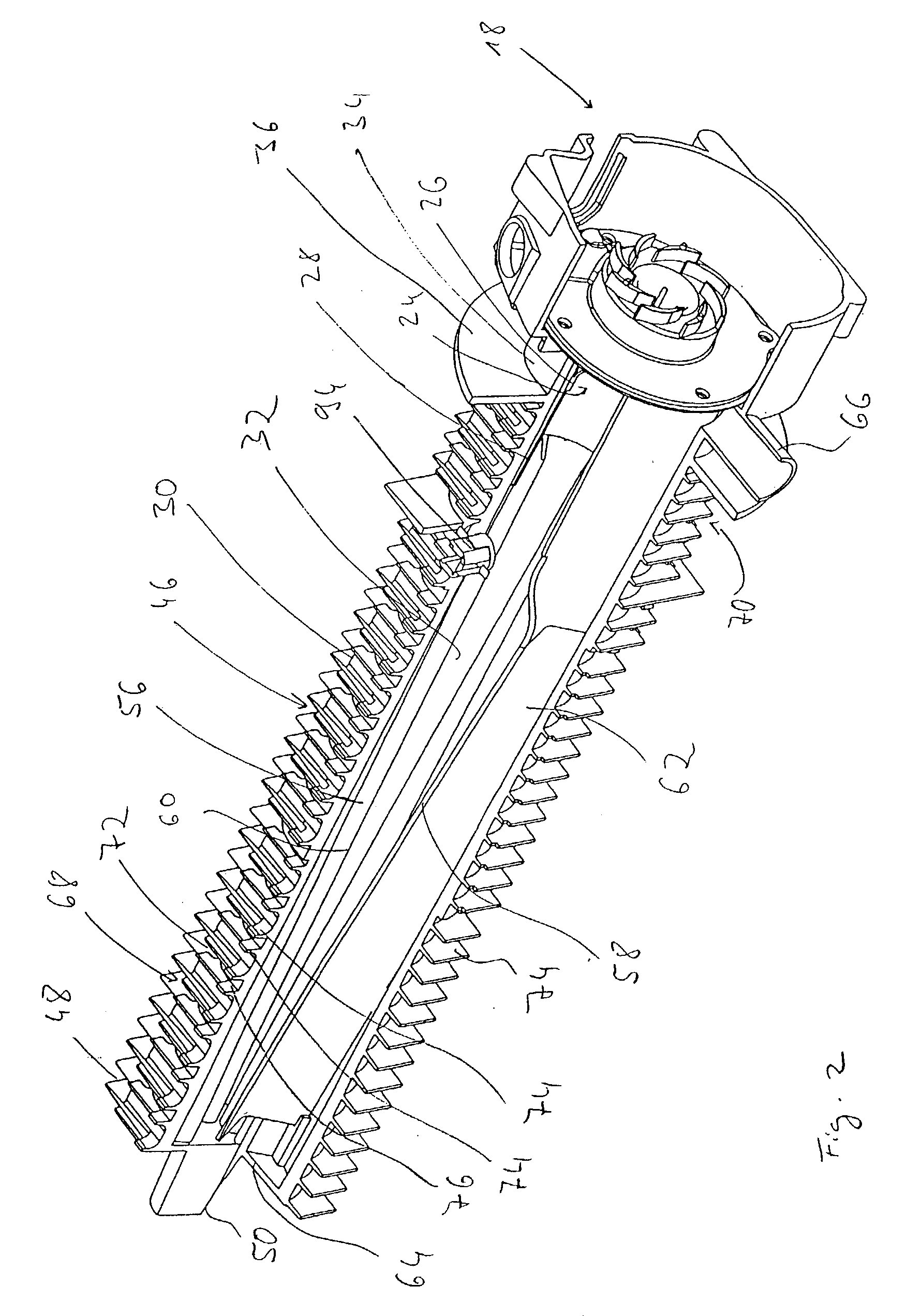 Air heating device for integration into an air-conducting housing arrangement