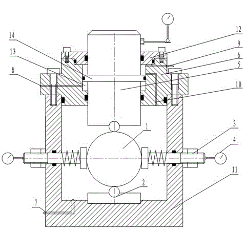 Device for testing fracture toughness of rock