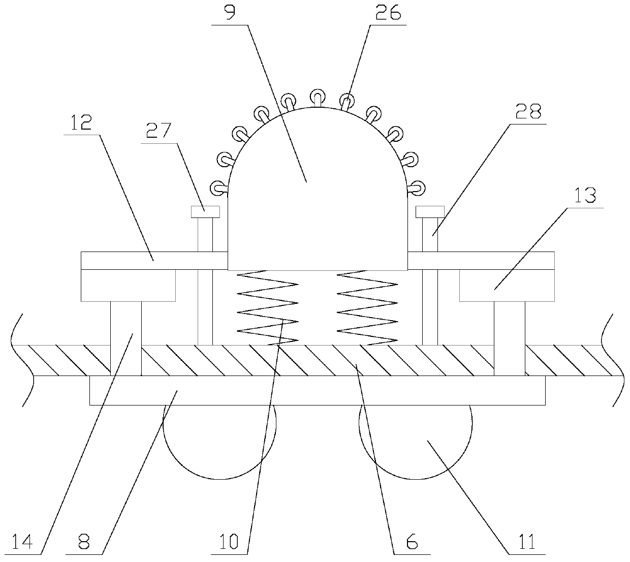 Lighting device used for tunnel traffic and being convenient to adjust