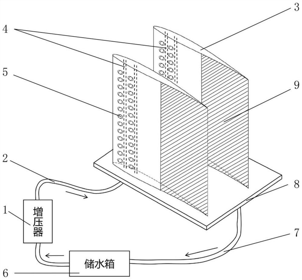 A ventilation pipeline device for humidification and noise reduction