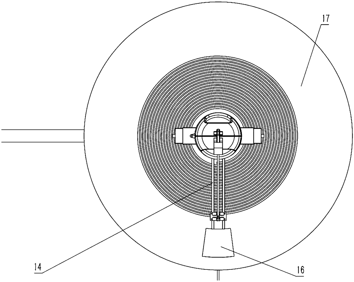 Bionic cable conduit ground storage system for self-balancing drilling tool system