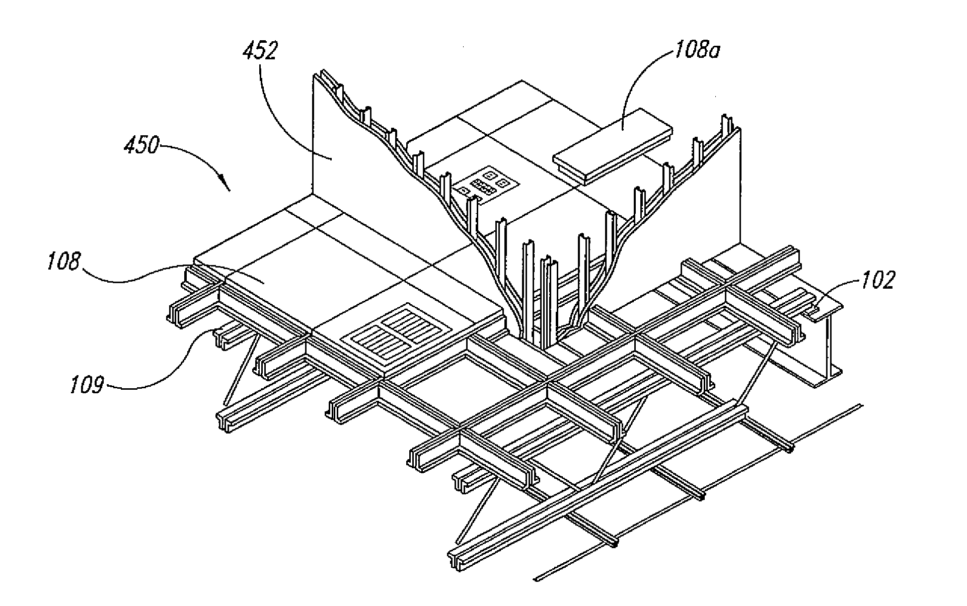 Structurally integrated accessible floor system