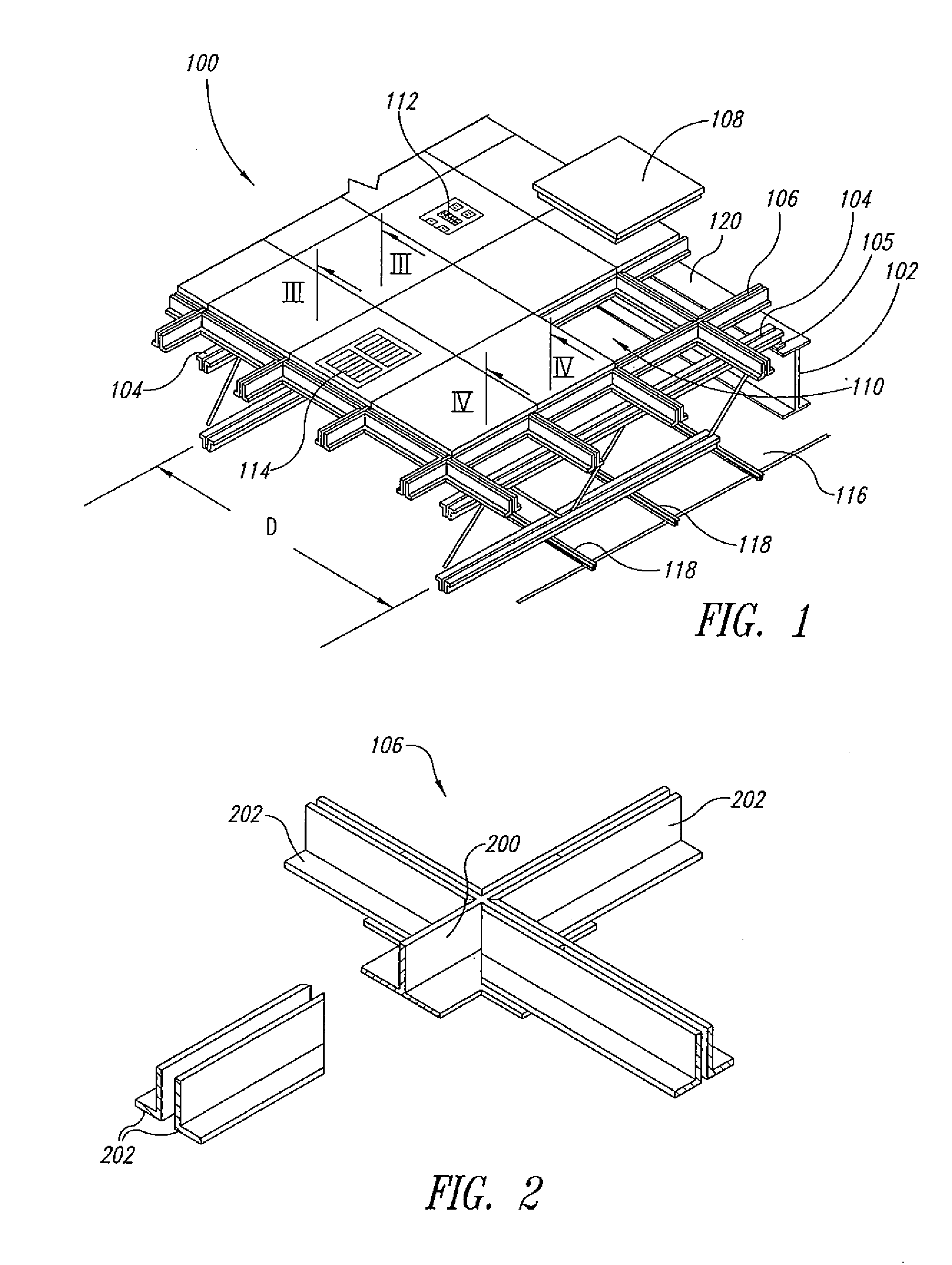 Structurally integrated accessible floor system