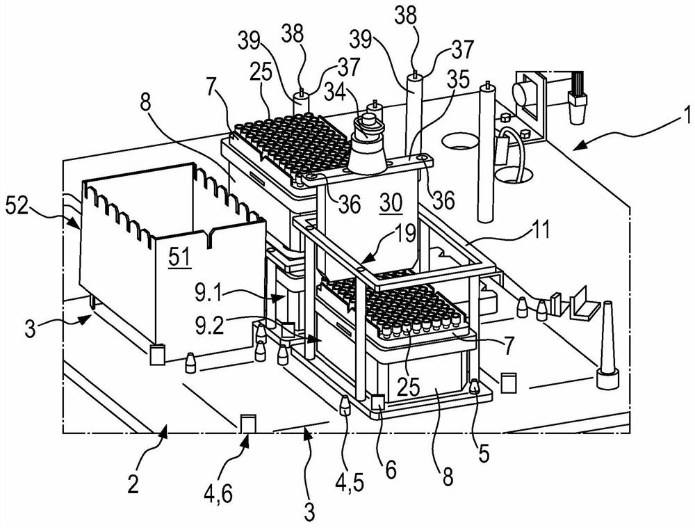 Automated laboratory machine for automatic handling of laboratory samples