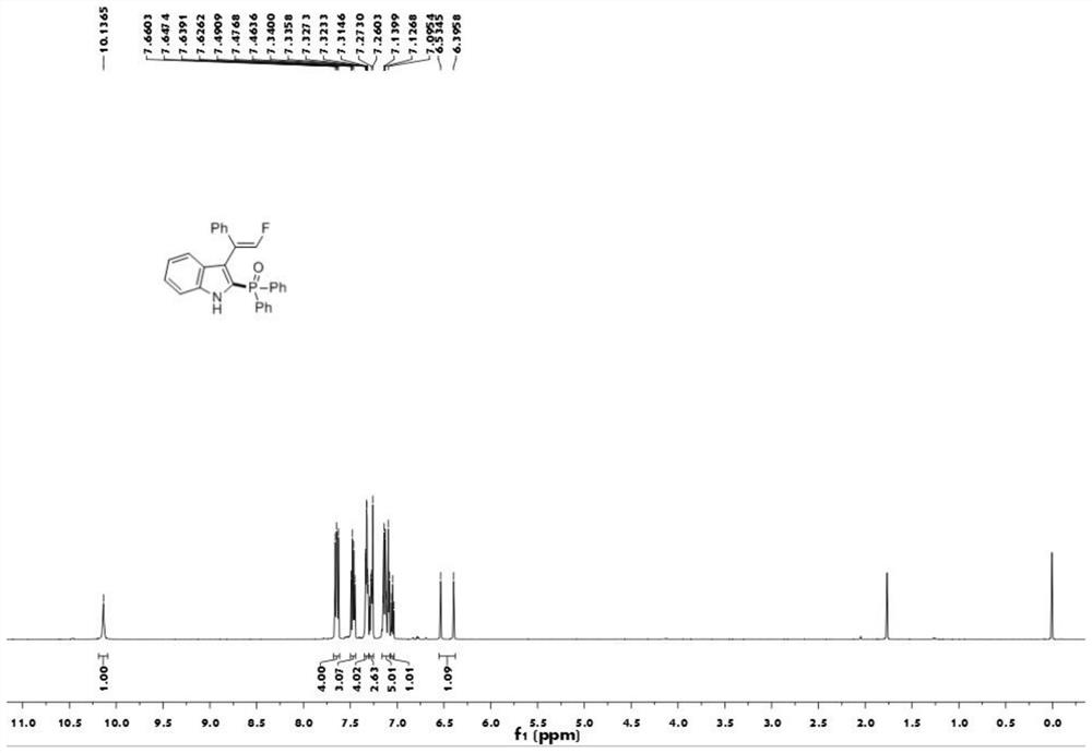 2-phosphonyl-3-fluoro vinyl indole compound and preparation method thereof