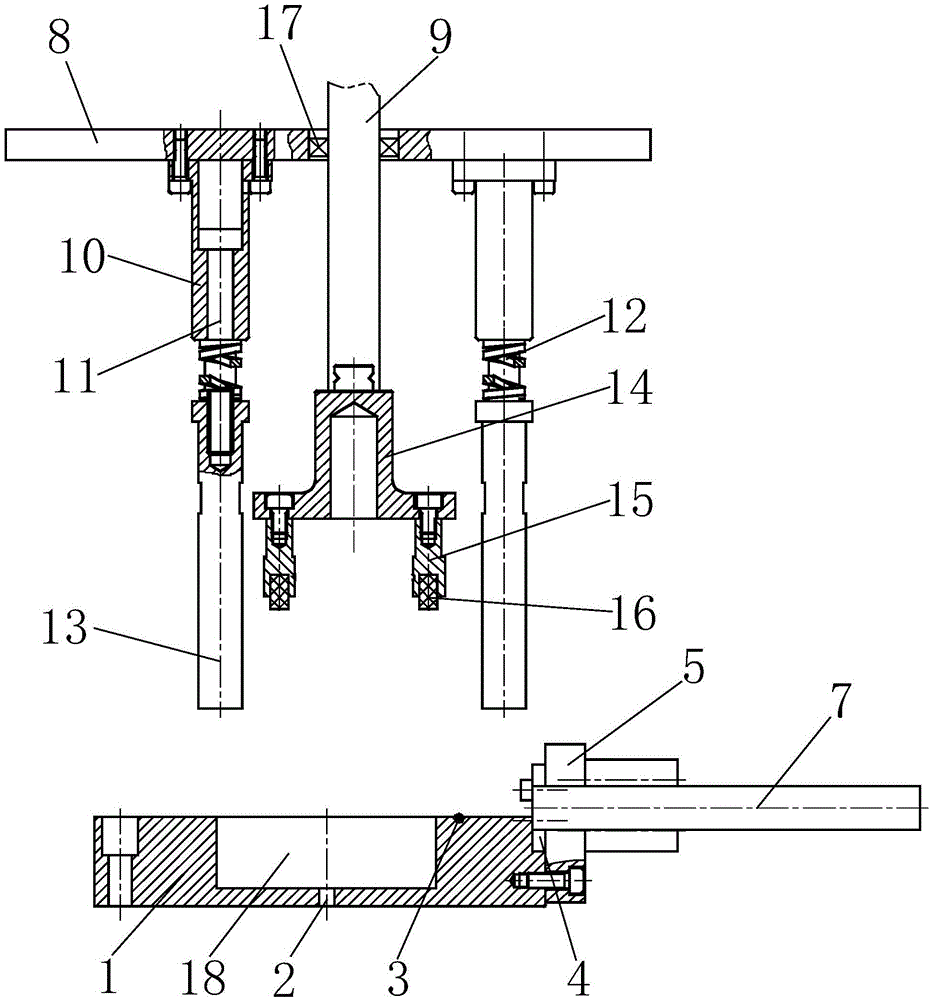 A water pump assembly dynamic effect test fixture