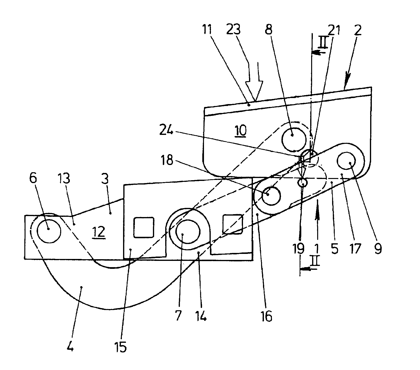 Dual-arm articulated hinge for the front bonnet of a motor vehicle