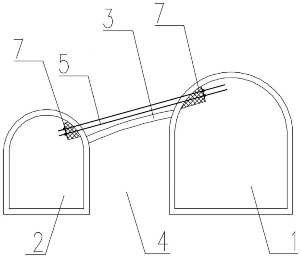 A kind of expansion method of underground tunnel from small section to large section