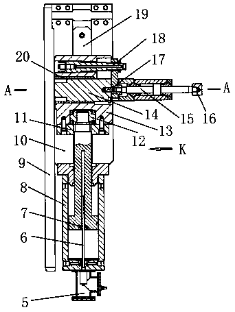 Split roller transverse movement device with oil-gas quick connection function