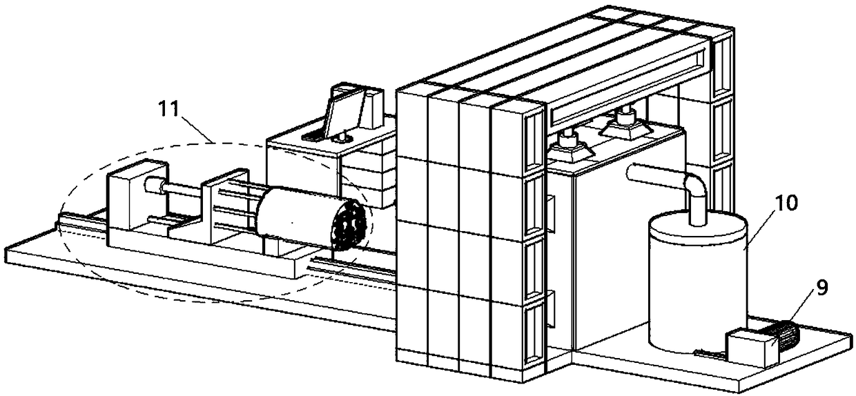 Block fracture rock mass excavation disturbance and digging machine shield stress monitoring model test system and method