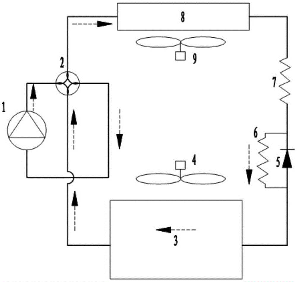 Cooling/heating system with variable volume ratio of internal and external heat exchangers