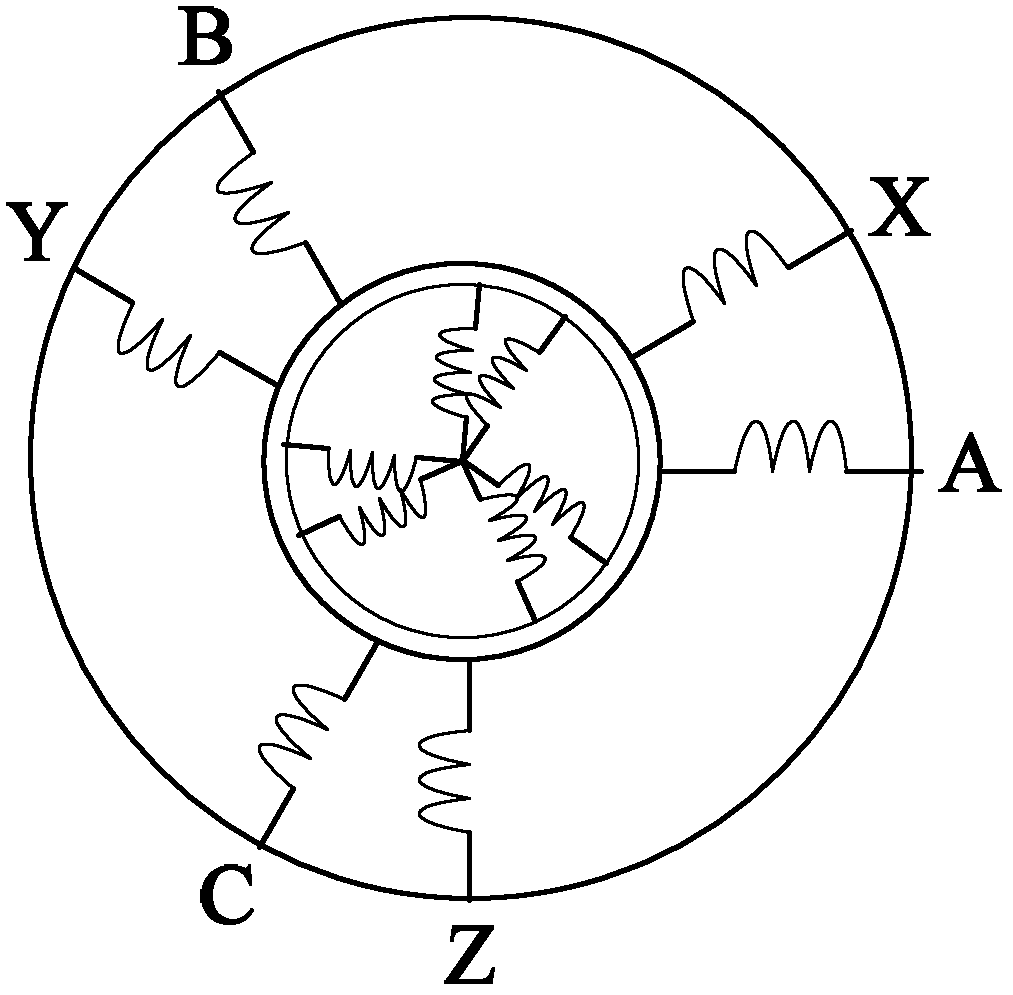 Multiphase motor control system based on driving of multiphase matrix converter