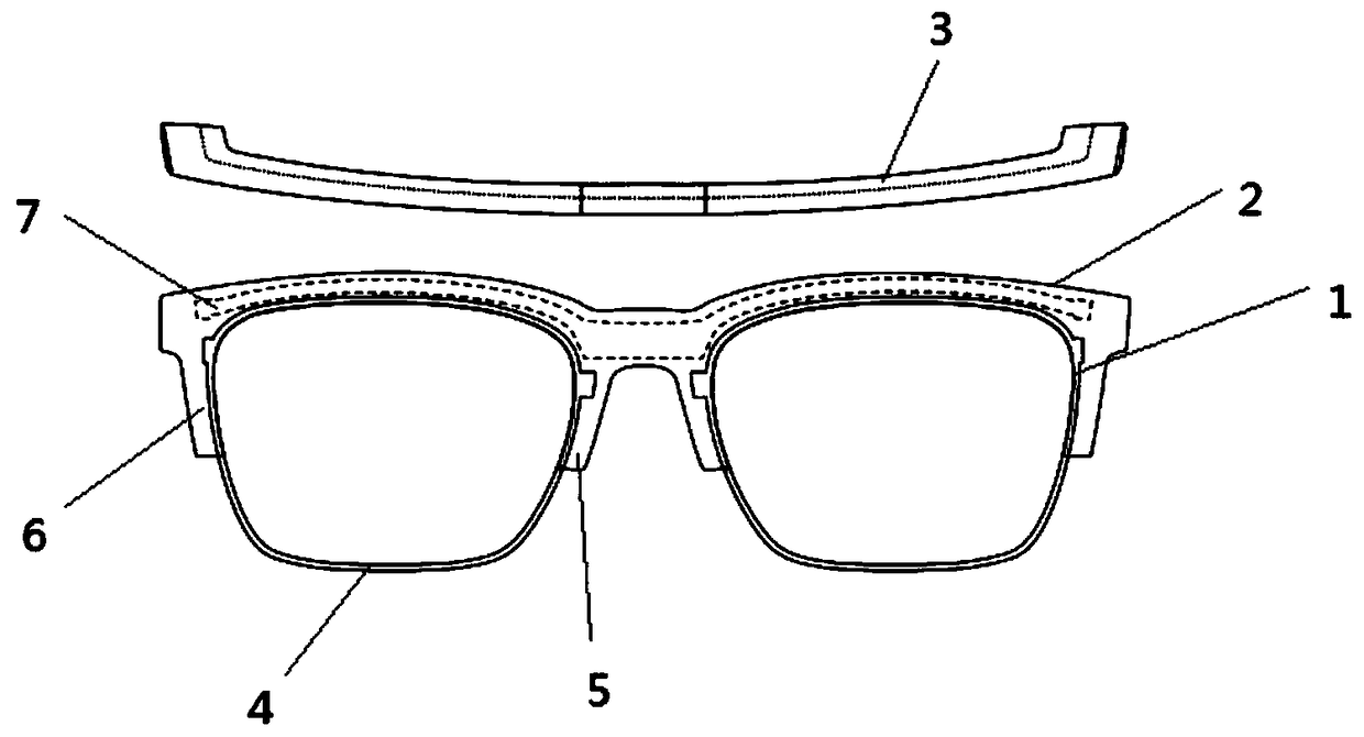 Brand-new board spectacle frame wire passing technology