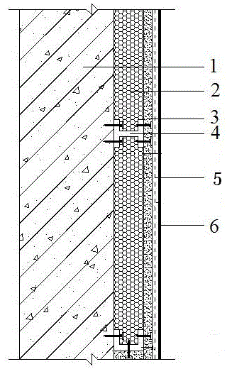 A pouring type fireproof external wall insulation system and construction method