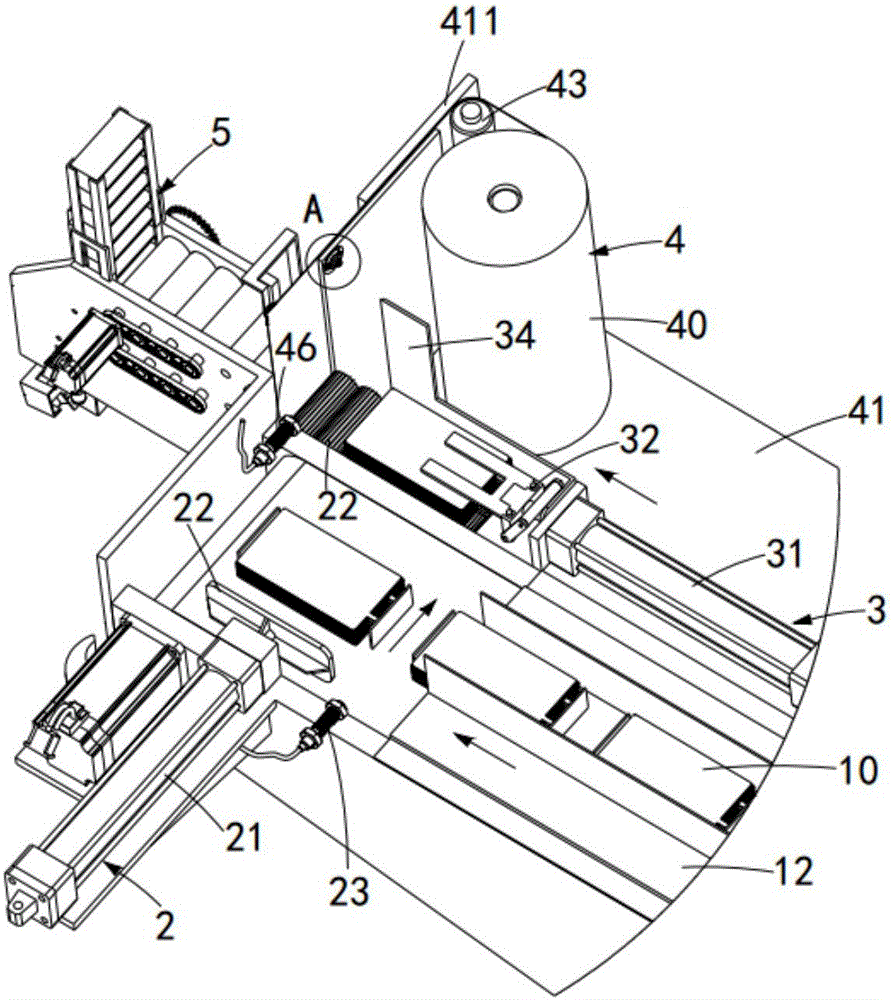 Automatic membrane coating technical process of battery pole group