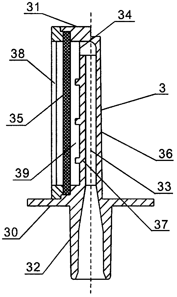 Automatic exhausting and liquid stopping multiple-effect infusion set