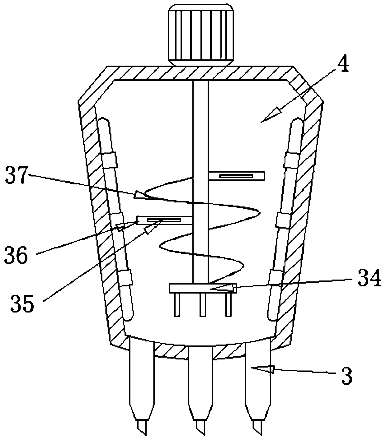 Solid material dissolution extraction device for industrial design