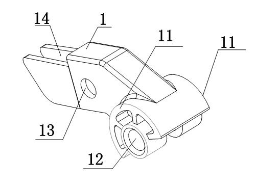 Movable static contact structure for plastic-shell circuit breaker