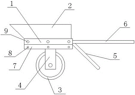 High-reliability conveying trolley structure for construction field