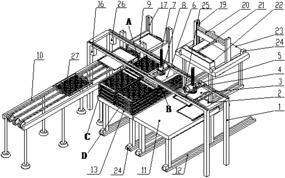 Automatic transfer device of hard alloy blades