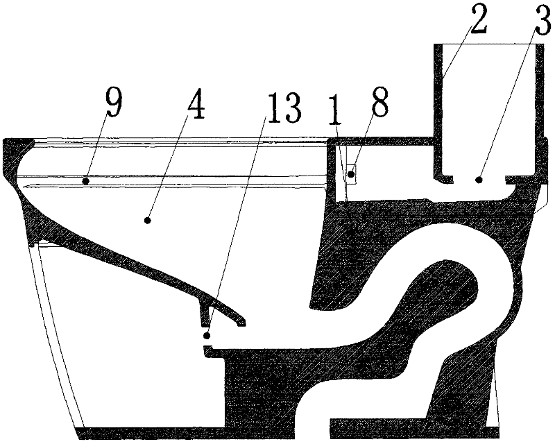 Pedestal pan without water ring