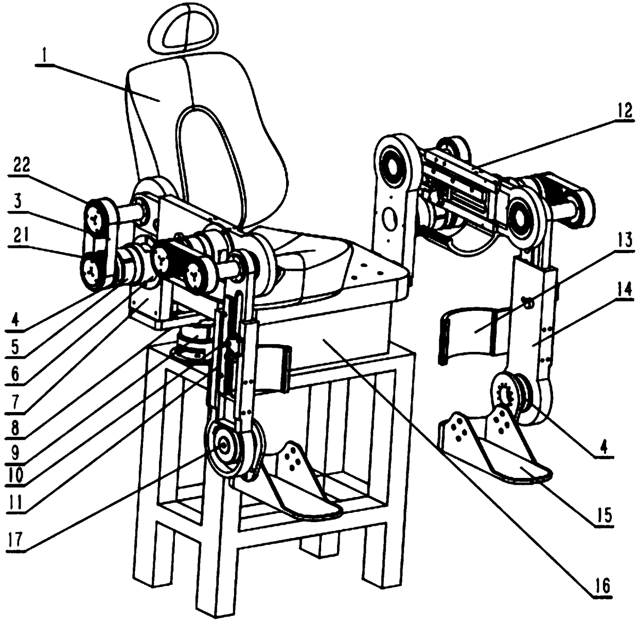 Magneto-rheological damper sitting-lying type lower limb rehabilitation robot