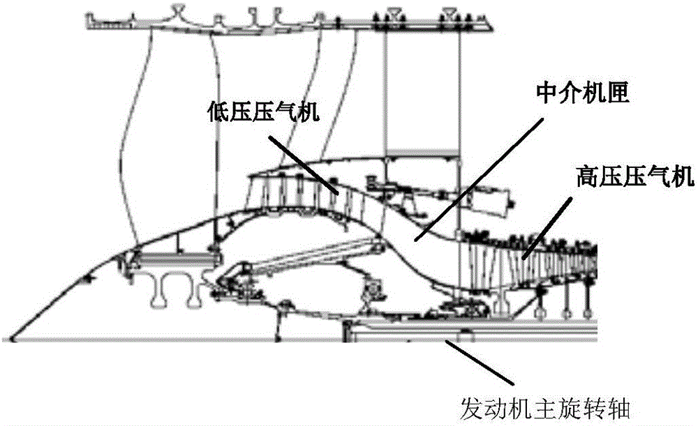 Intermediate case of engine