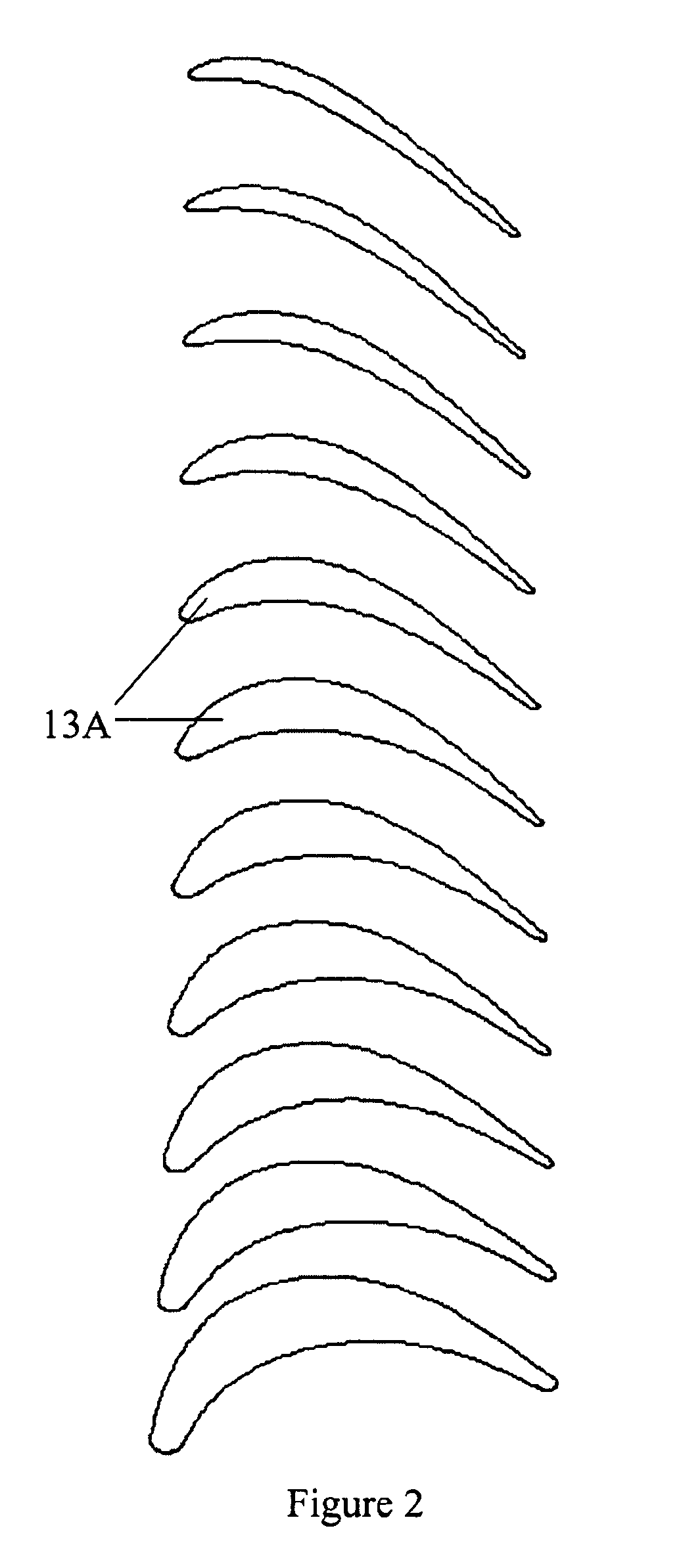 Turbine blade airfoil having improved creep capability