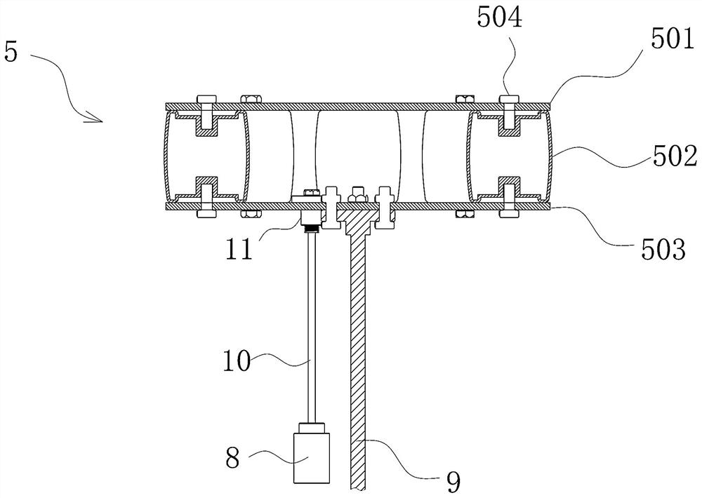 Laser measuring device for measuring reservoir water level and measuring method thereof