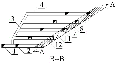 Diskless region type connection roadway continuous sectional cut-and-filling stoping method shared by chamber and jambs