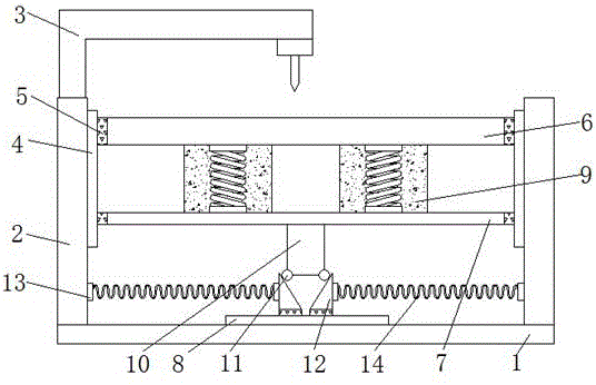 Metal pipe processing punch with damping function