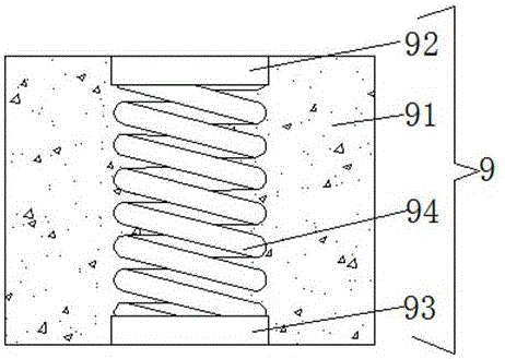 Metal pipe processing punch with damping function