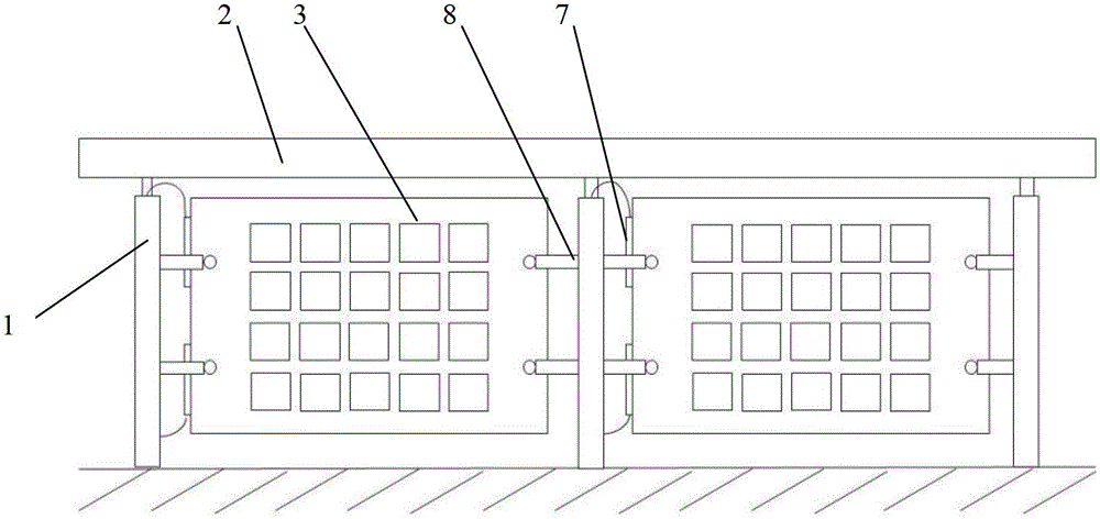 A photovoltaic device integrated with building guardrails