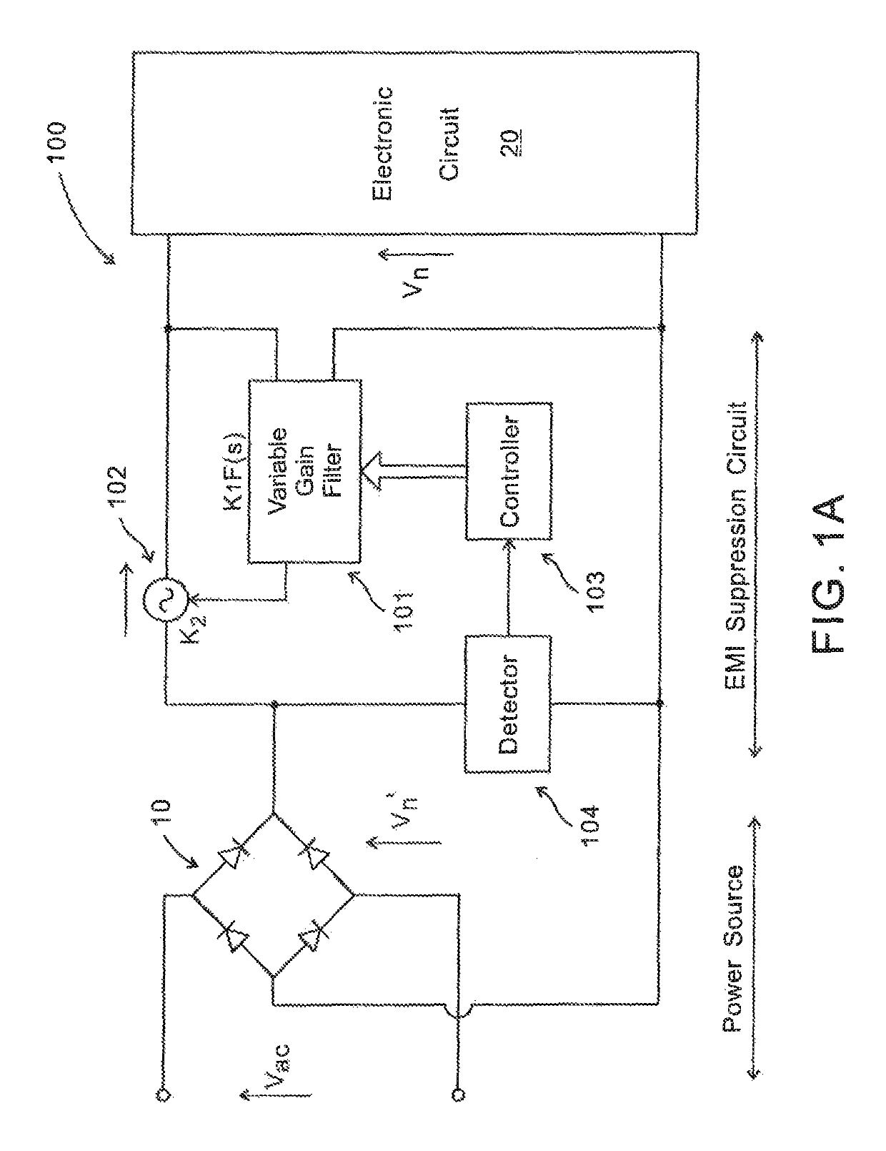 Control circuit for suppressing electromagnetic interference signals