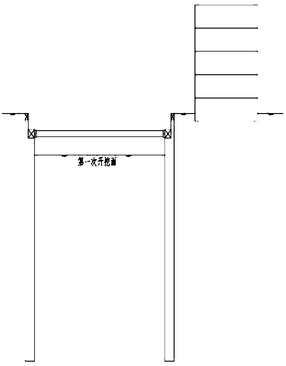 Open-cutting and undercutting combined metro station structure avoiding housing demolition and construction method thereof