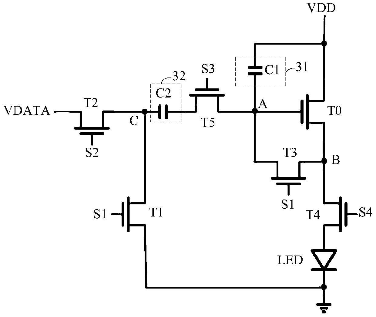 Pixel circuit with voltage compensation function and driving method thereof and display panel