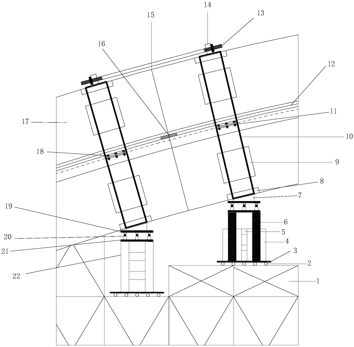 Concrete-filled steel tube arch bridge arch rib setting clamp and construction method