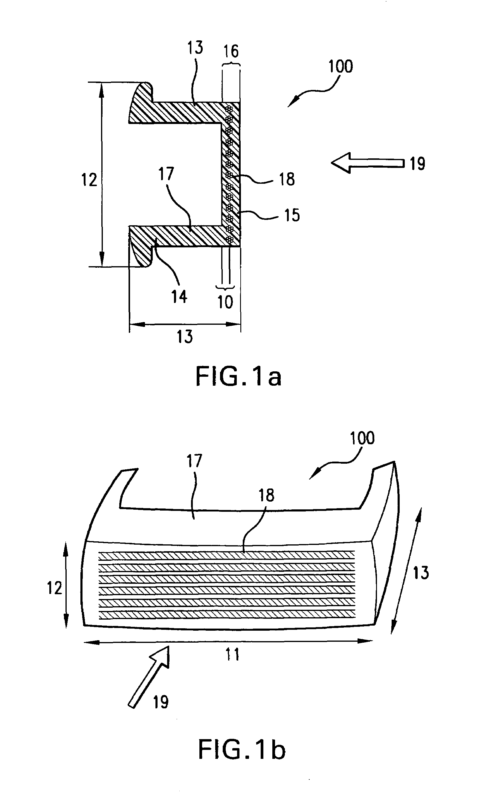 Reinforced impact beam with layered matrix