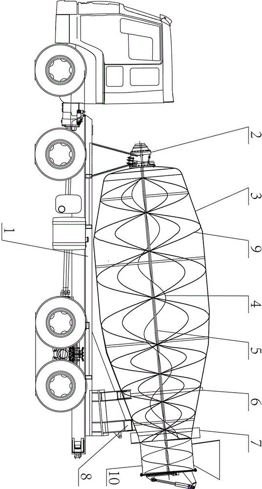 Composite screw transporting vehicle